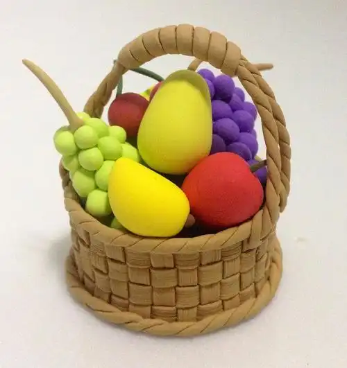 粘土编织水果篮