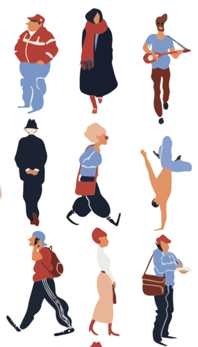 inso因素新品 插画风矢量ps人物素材拼贴风建筑效果图ai小清新