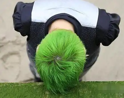 墨绿色的头发是一个什么效果?求图!