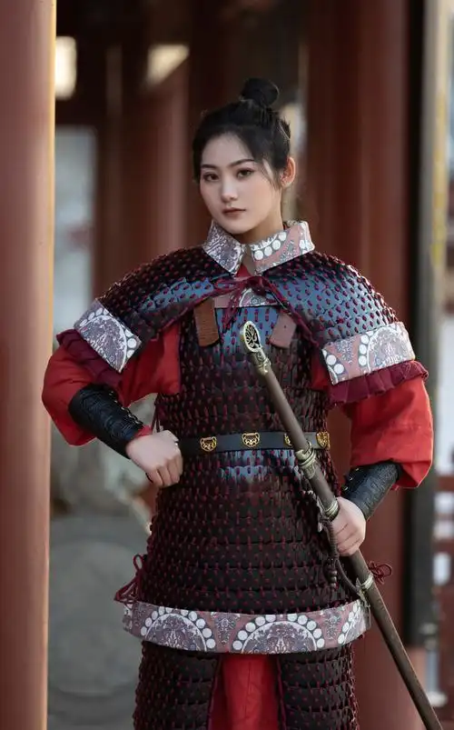 大唐玄铁甲女士穿着龟背鱼鳞甲男士