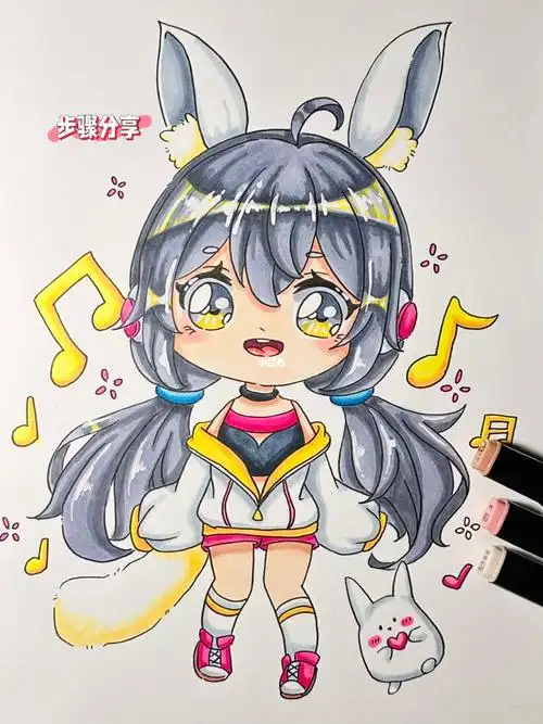 q版动漫/绘画分享马克笔绘画步骤