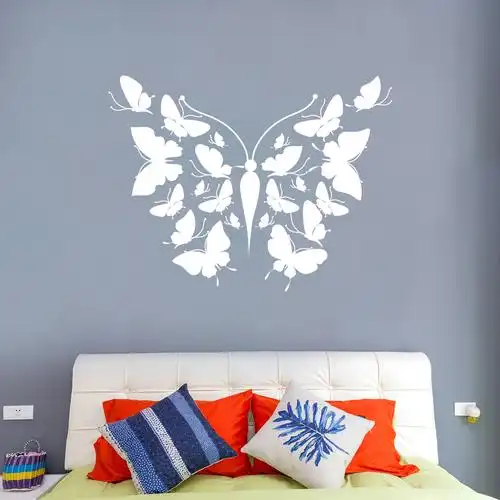 创意精雕蝴蝶墙贴 客厅卧室儿童房背景墙装饰贴 创意热卖yw058