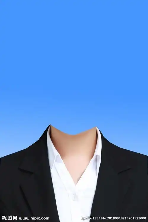 牛仔衬衣蓝色证件照