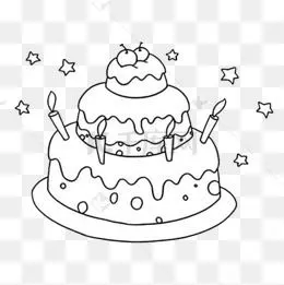 多层蛋糕画法简笔画