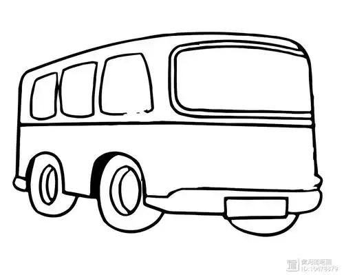 【简笔画】长途客车简笔画 分步画法