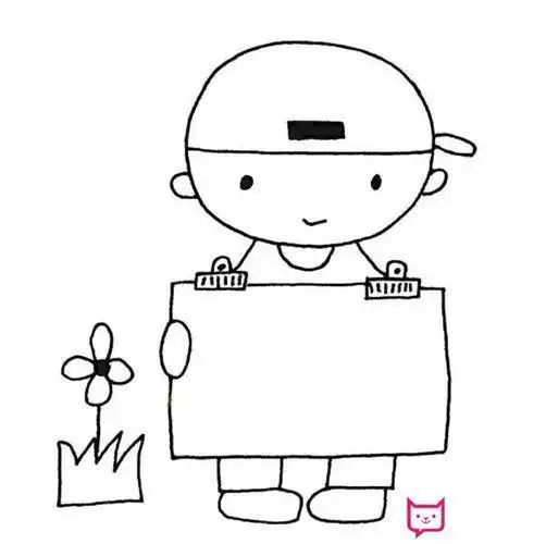 人物简笔画图片画画的小女孩漂亮的人物简笔画图片画画的小女孩简笔画