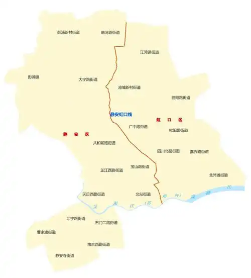 上海市中心最长的两区分界线:静安区-虹口区的边界长达10公里