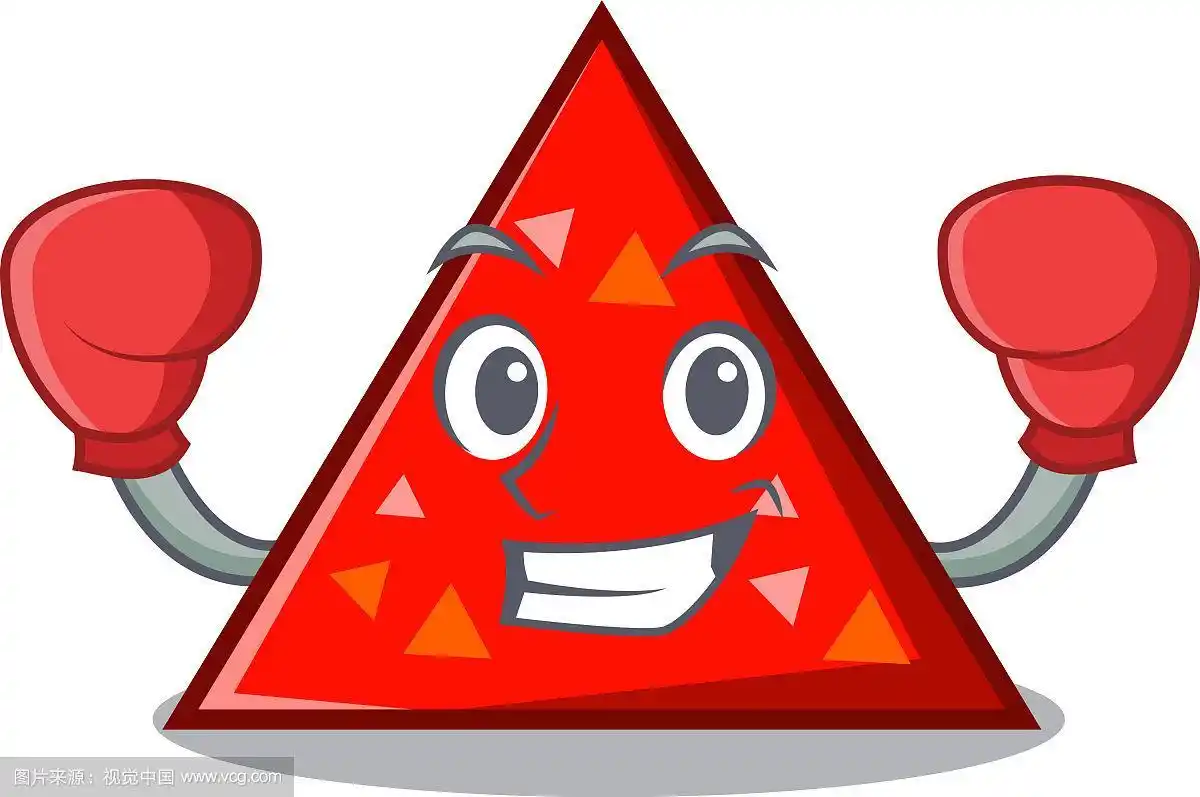 拳击三角人物卡通风格