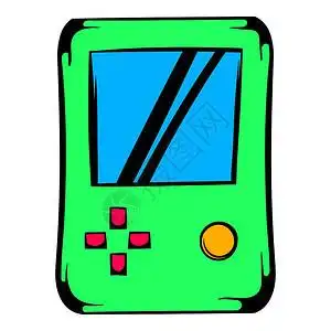 石膏方块卡通游戏机矢量插图插画