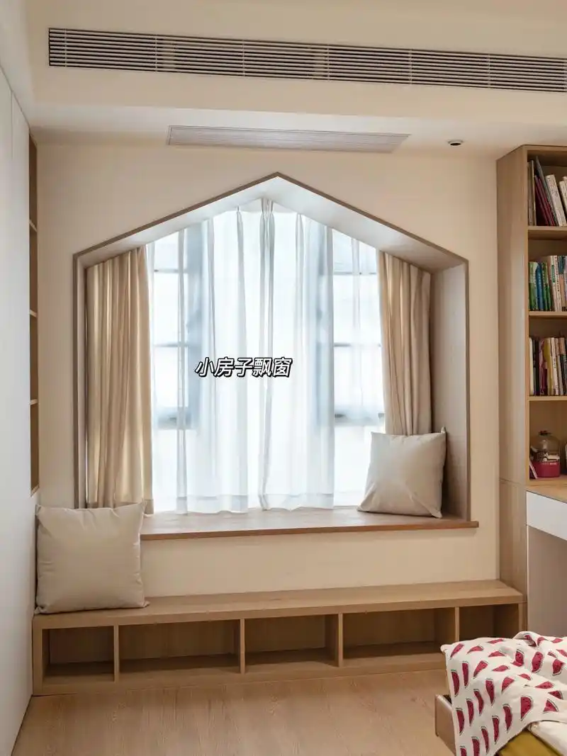 不能砸的飘窗,那就做个女儿专属小木屋吧～我们家每个飘窗都是承 - 抖