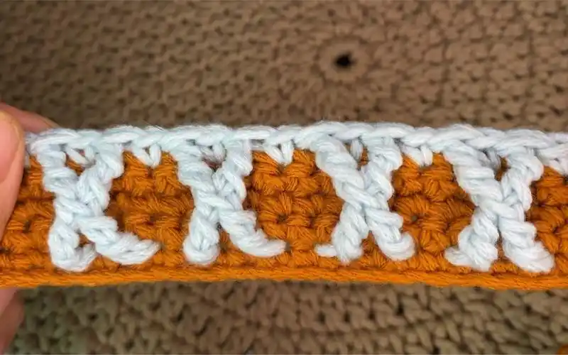 64.外钩长长针交叉针