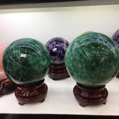 天然萤石摆件绿水水晶球家居摆设工艺品摆件