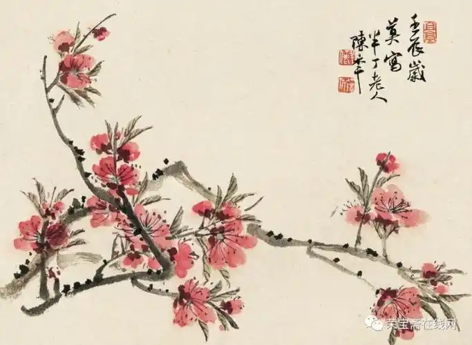 作品欣赏陈半丁擅花卉,山水,人物,走兽,以写意花卉最知名.