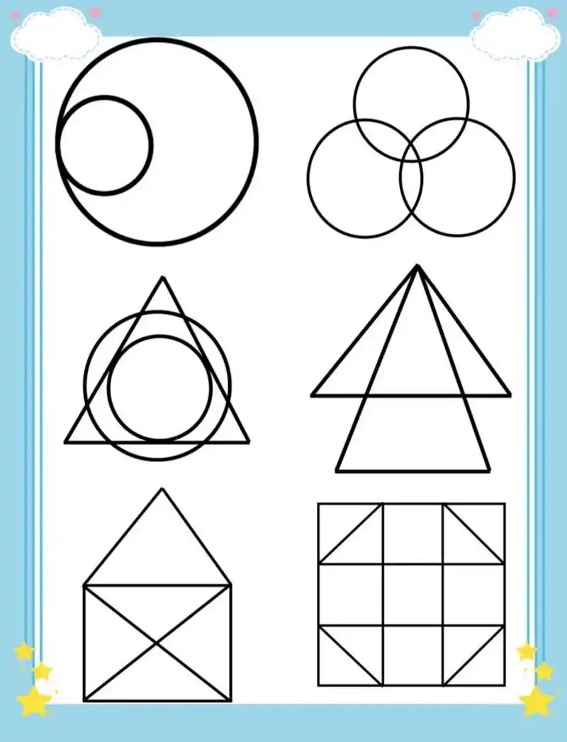 资料分享 | 一笔画图形 一笔画图形,训练孩子的思维能力.