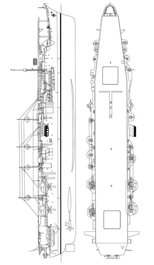 海鹰号航母线图