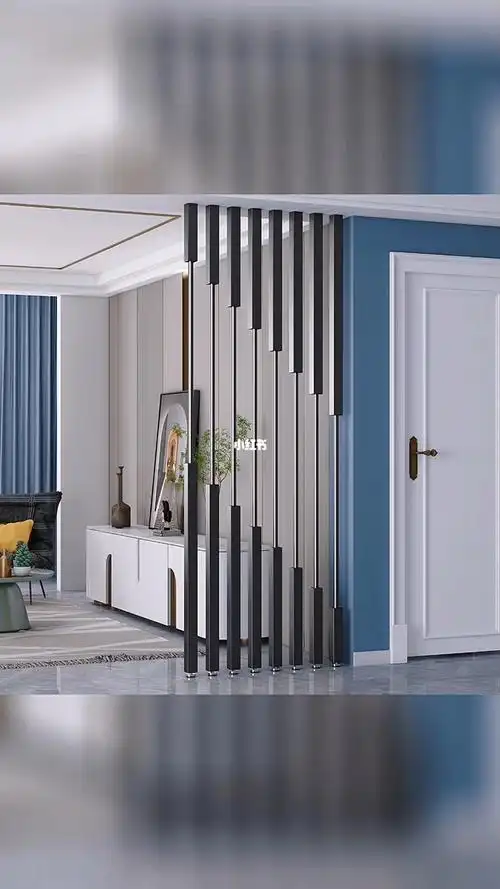 易璟立柱格栅隔断客厅餐厅简约免打孔屏风玄