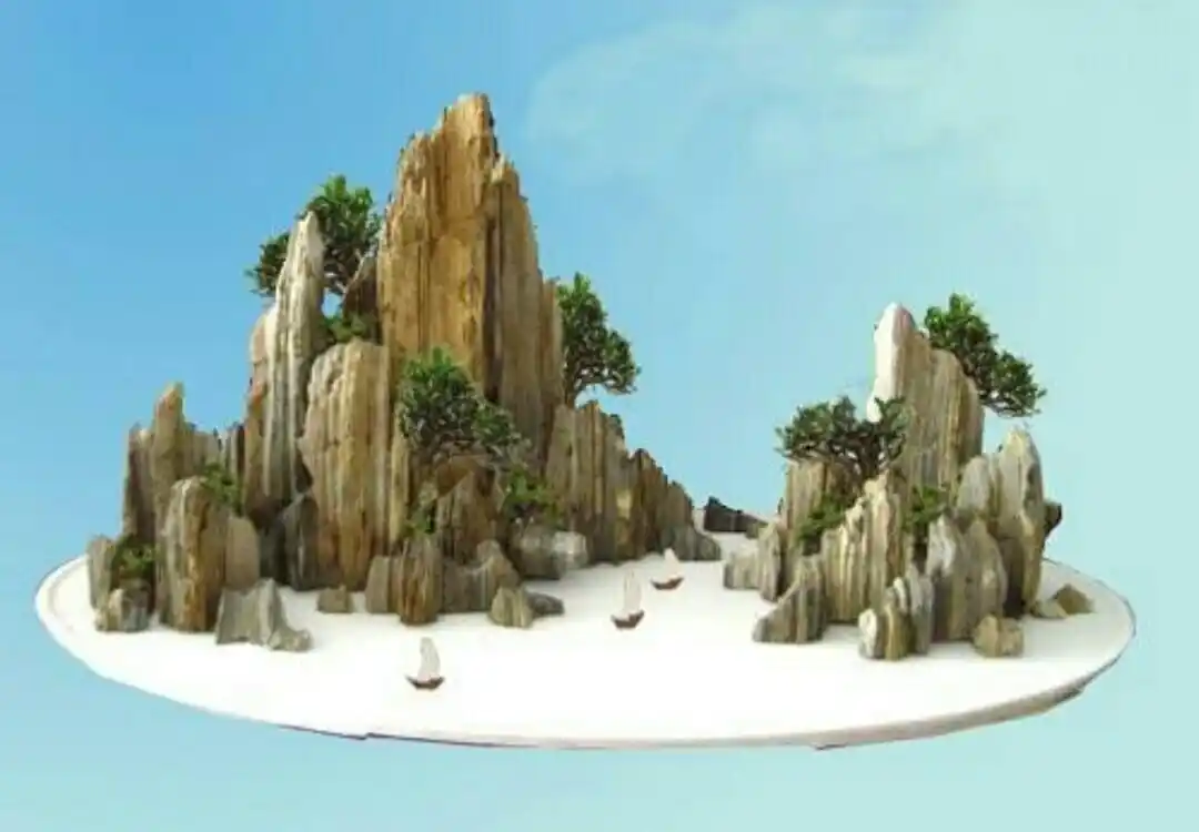 气势非凡的山石盆景,充满着诗情画意!