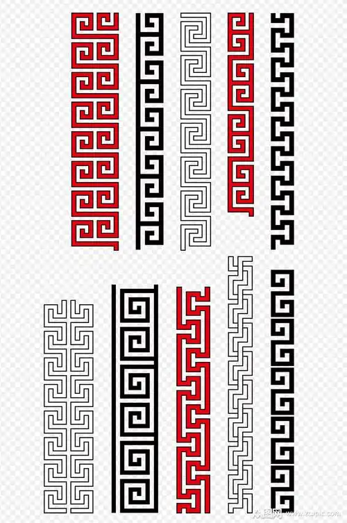 中式古典回形纹花纹