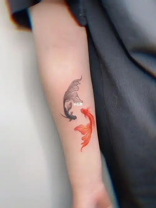 郑州纹身店  #纹身设计  #双鱼  #纹身