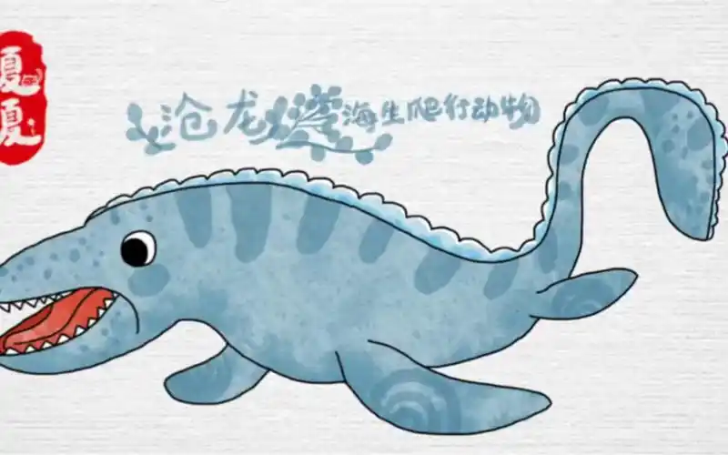 恐龙简笔画沧龙