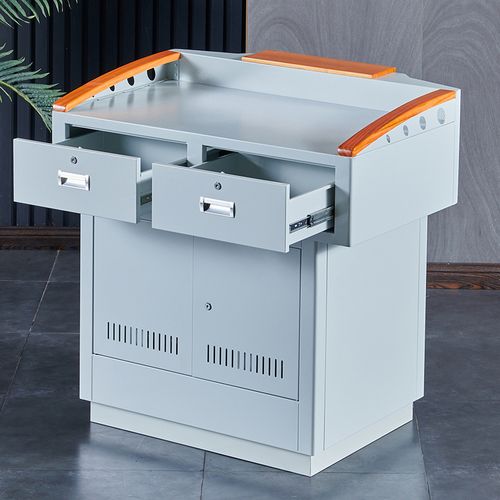 简约多媒体讲台钢制演讲台电教中控多功能学校老师教师教室讲台桌