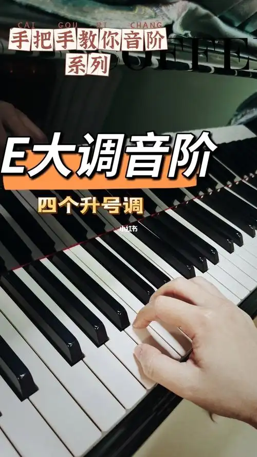 自学钢琴手把手教你弹音阶e大调音阶