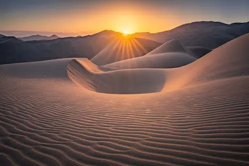 沙漠日出_风景_poco摄影,摄影,风光