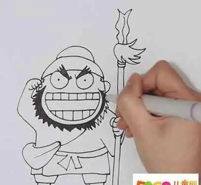 张飞关羽的卡通简笔画