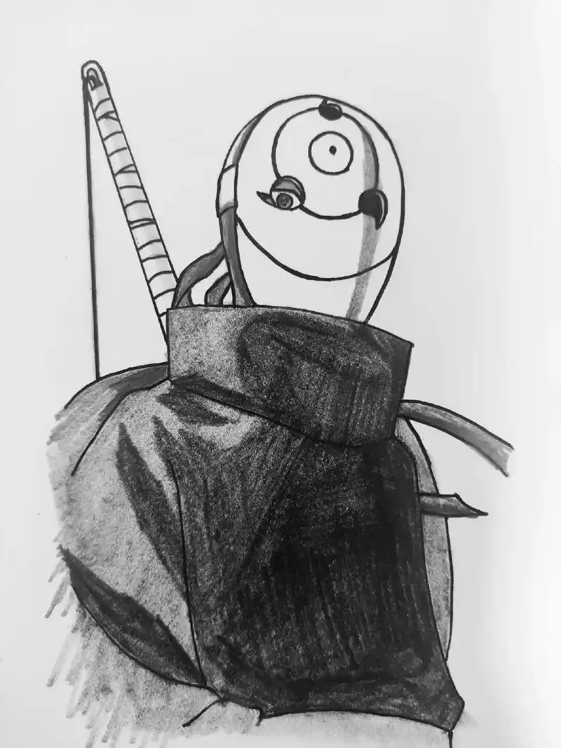 火影忍者白面具.#画画 #火影忍者 #手绘 - 抖音