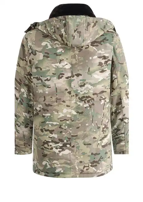 荒漠迷彩大衣新式迷彩棉大衣男女冬季加厚加长款大衣劳保御寒工作服