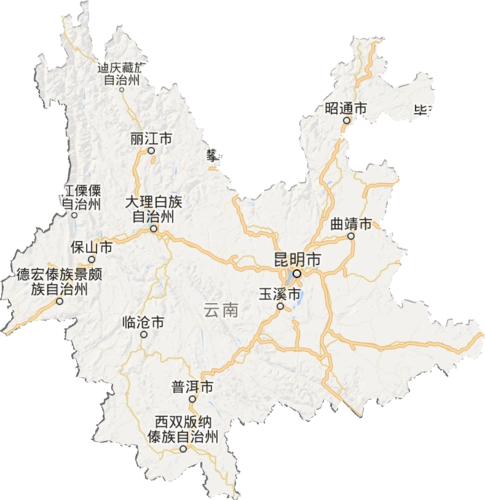 云南省高清电子地图