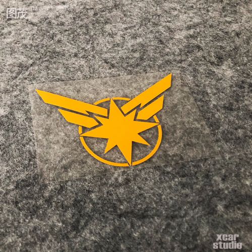 漫威新女英雄 惊奇队长logo标志汽车贴纸电动车贴花防水防晒反光