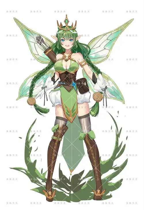 二次元森林精灵|插画|游戏原画|池鱼夭夭 - 原创作品 - 站酷 (zcool)