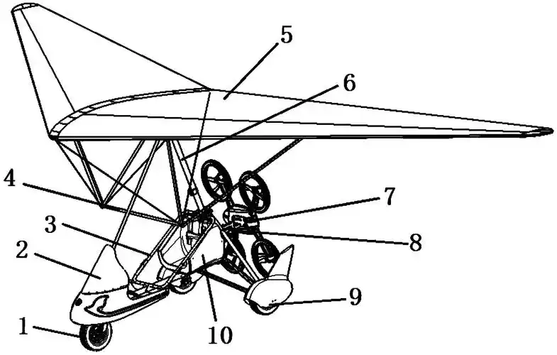 全电分布式推进构型动力三角翼