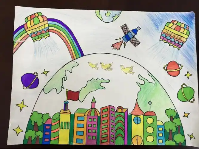 《地球吸尘器》等作品,充分体现了孩子们强烈的环保意识.