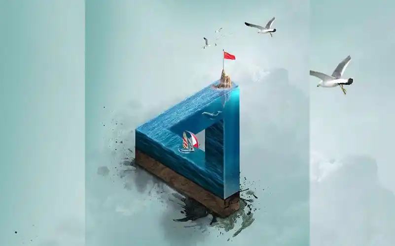 ps合成海报矛盾空间教程