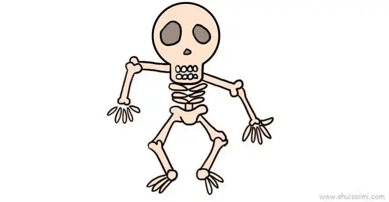 骷髅简笔画画法图解