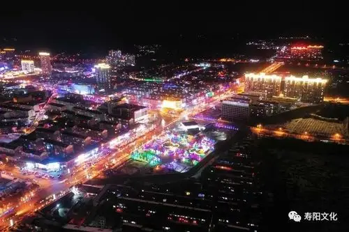 大美寿阳航拍俯瞰寿阳2019亮化工程恢宏壮观气势一览无余