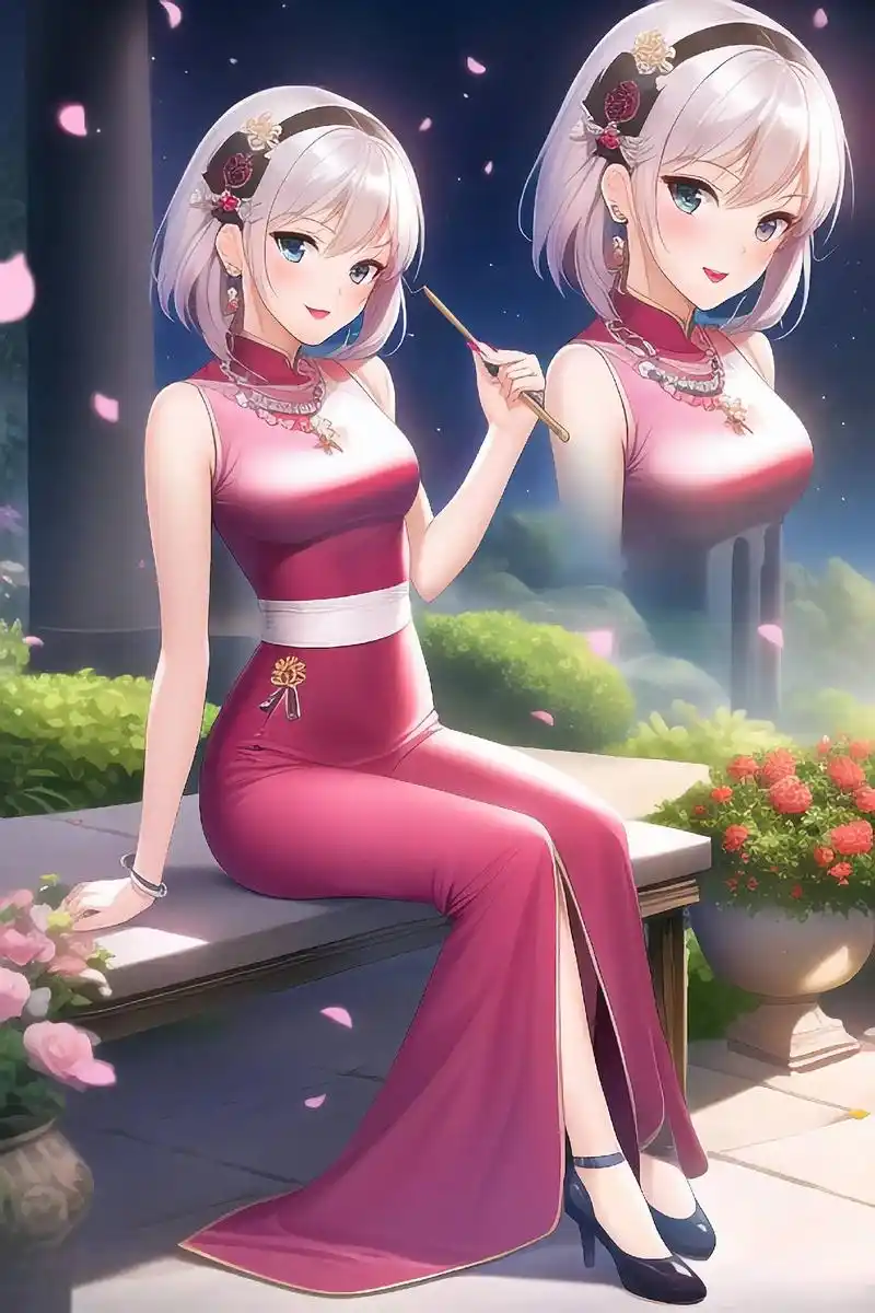 古风旗袍果然yyds,有美人兮,如沐春风#二次元 #动漫#图 - 抖音