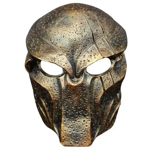 新铁血战士面具万圣节面罩舞会假面影视道具头盔银predator mask