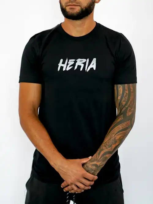 正品克里斯thenx运动美国代购黑色街健chrisheria圆领运动t恤