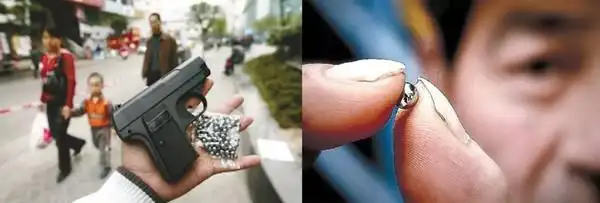 险些致命今天早上有人用钢珠枪在南溪城区乱打钢化玻璃被打穿