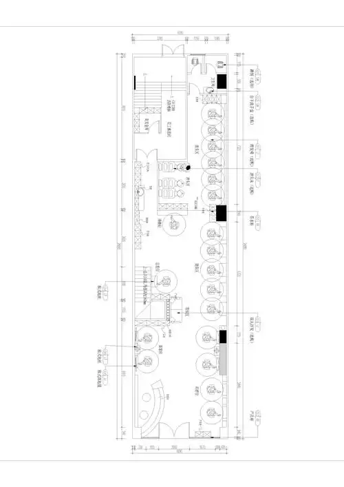 欧式美发店装修平面图片