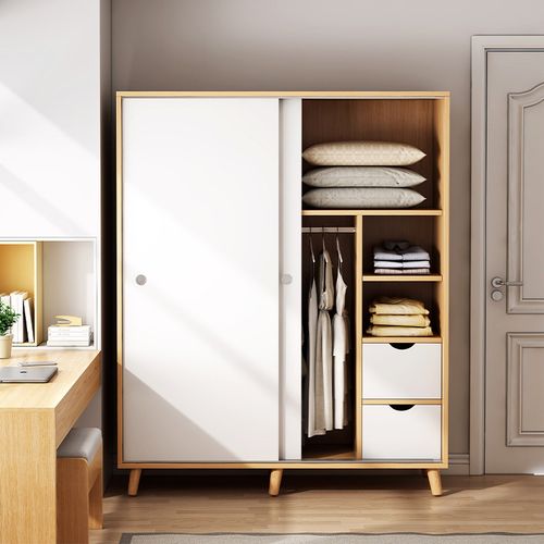 推拉门衣柜家用卧室现代简约简易结实耐用租房好物大收纳柜子衣橱