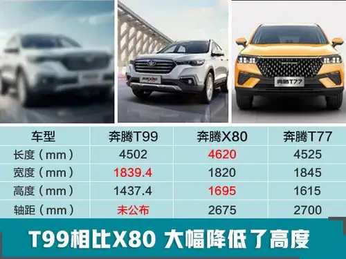 命名为奔腾t99 一汽奔腾全新大5座suv