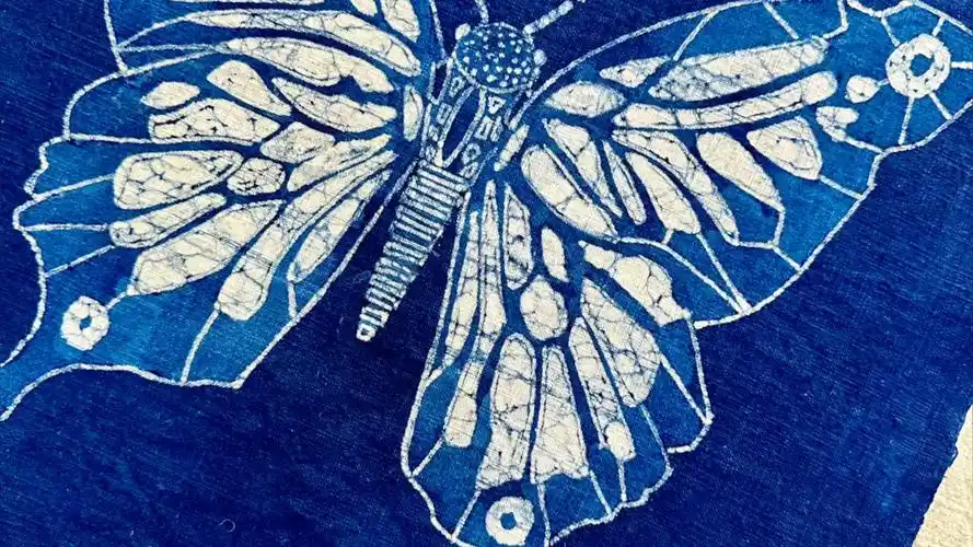 蜡染蝴蝶|多层次画法,出现了好看的冰纹