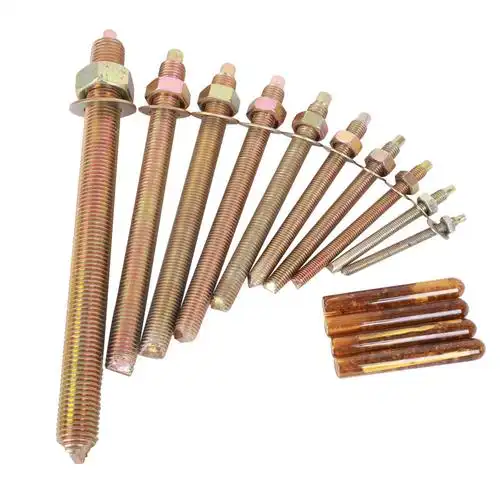 高强度化学锚栓建筑膨胀锚栓国标镀彩锌m12碳钢定型锚栓