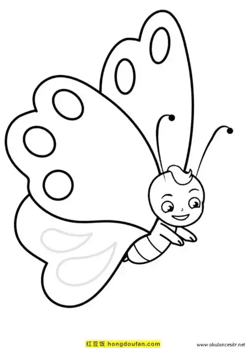 声明图片文字又好彩色画均画法来自于幼儿空白卡通互联网,蝴蝶简笔画