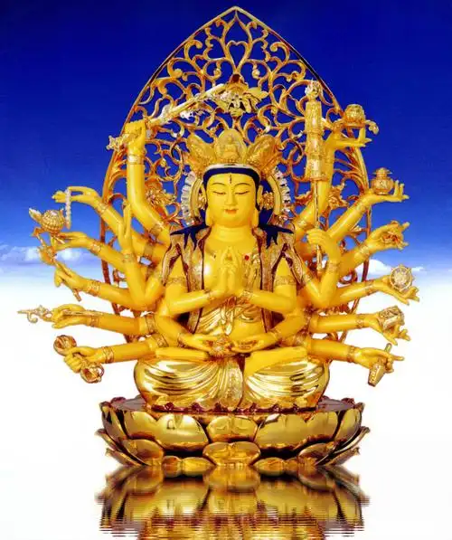 海报印制展板素材佛教挂图准提佛母法相副本写真