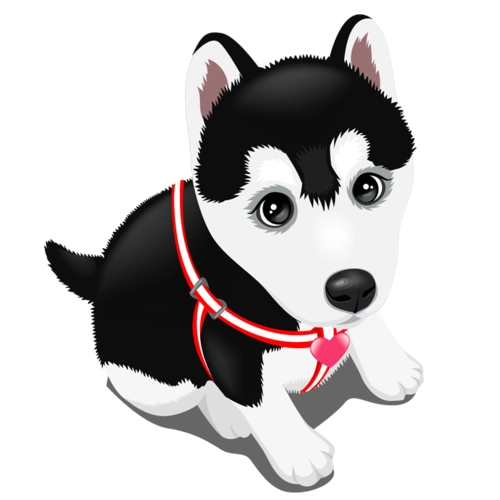 纯手绘原创哈士奇二哈戴帽子可爱